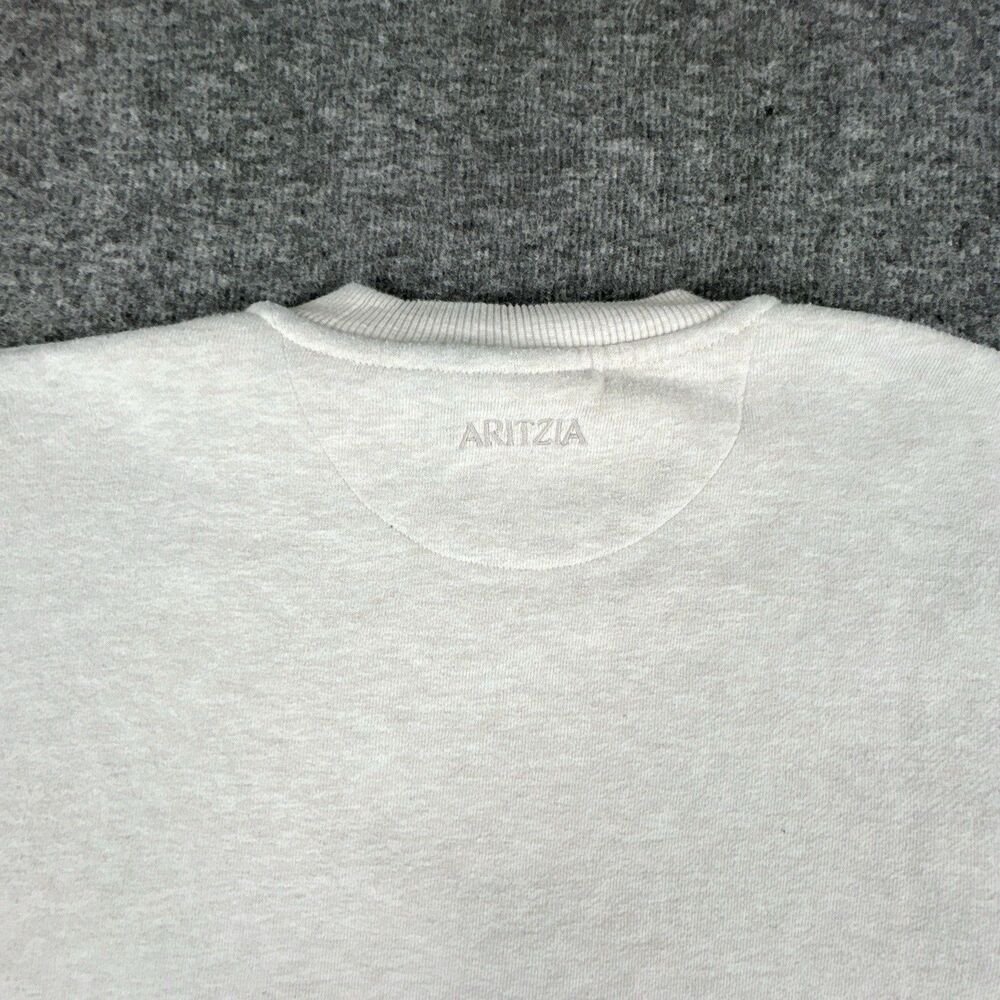 Aritzia Fleece Perfect Crew Sweatshirt Women's XS Cozy Fleece Ivory White Lounge - Picture 3 of 9